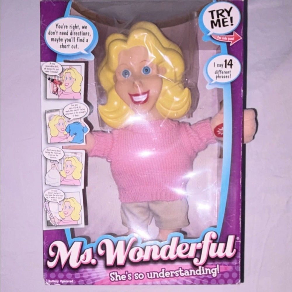 PNC Ms. Wonderful Battery Operated Talking Doll 14 Phrases Pink Sweater Boxed